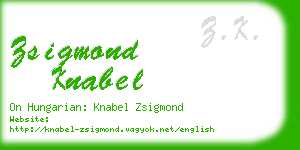 zsigmond knabel business card